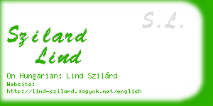 szilard lind business card